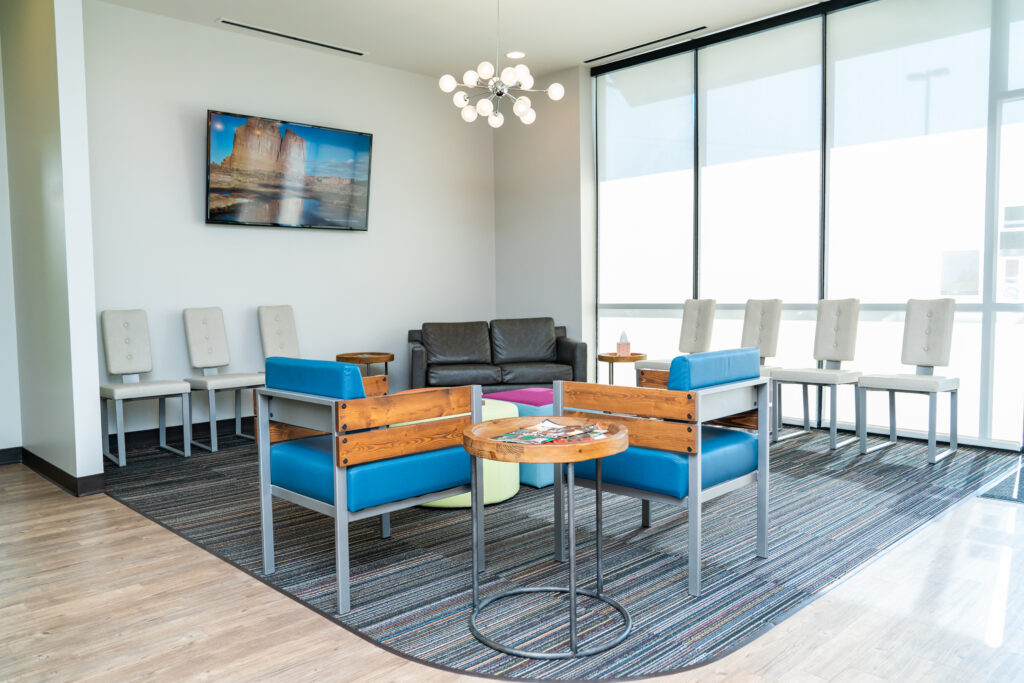 Waiting room Embrace Orthodontics Cibolo, TX